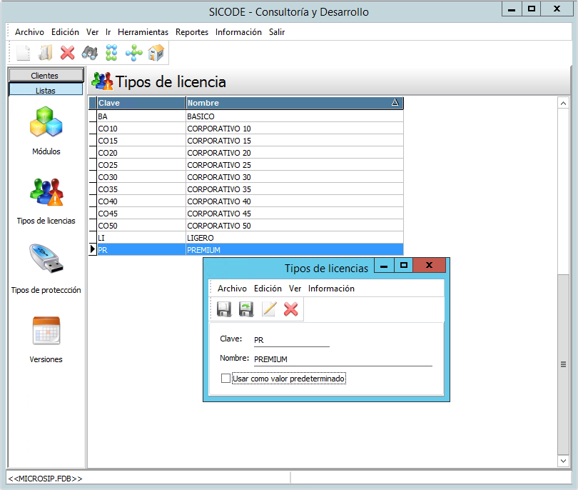 Gestión base instalada Microsip Gestión base instalada Microsip