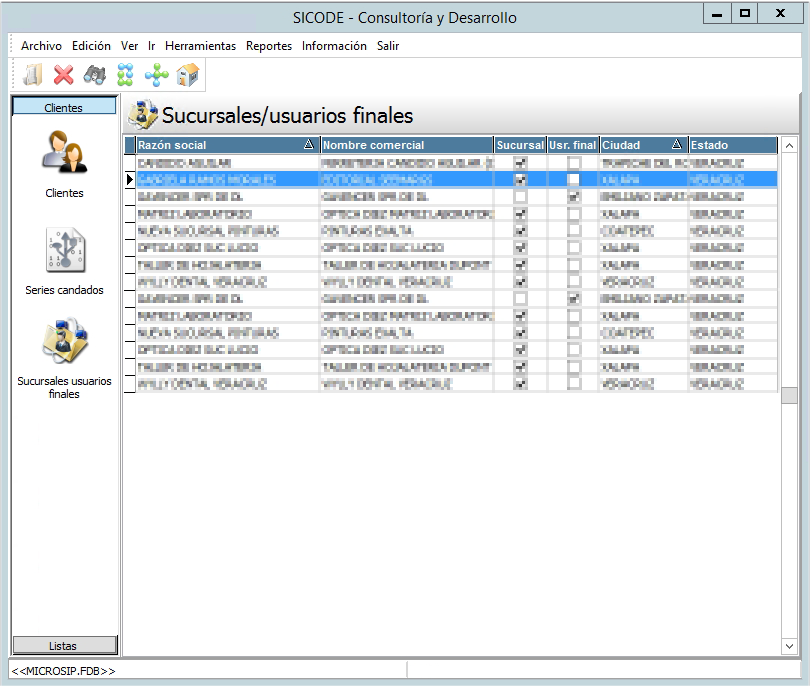 Gestión base instalada Microsip Gestión base instalada Microsip