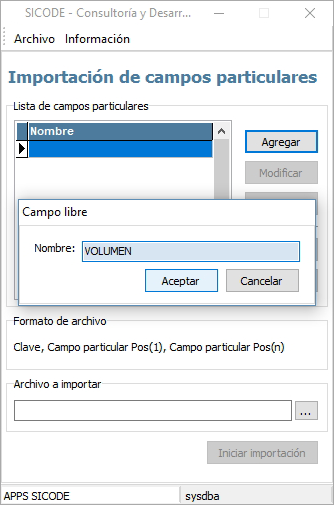 Importador de datos libres
