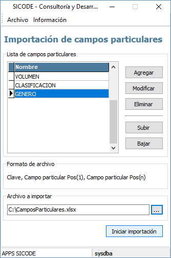 Importador de datos libres