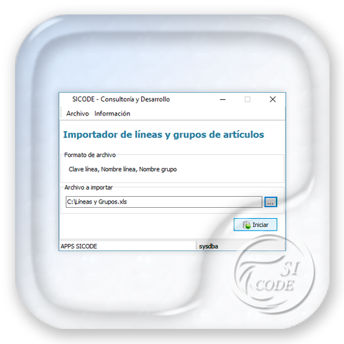 Importador de Líneas y Grupos de Artículos