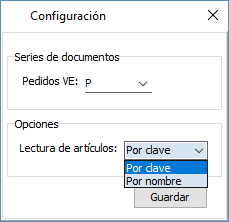 Importador de pedidos de ventas Importador de pedidos de ventas