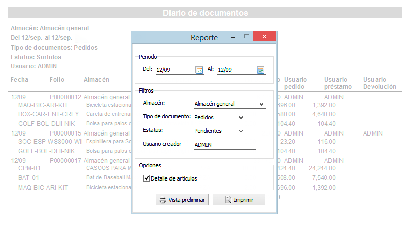 Control de préstamos de mercancía Control de préstamos de mercancía